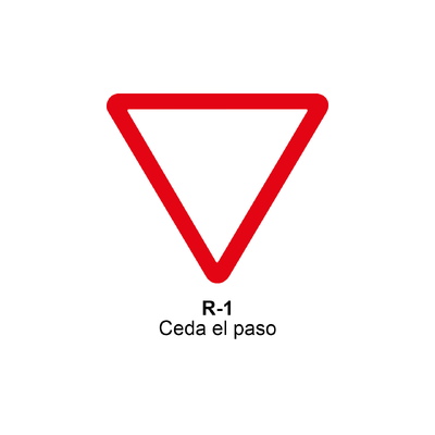 Señal MOPU acero triangular Señales de advertencia de peligro