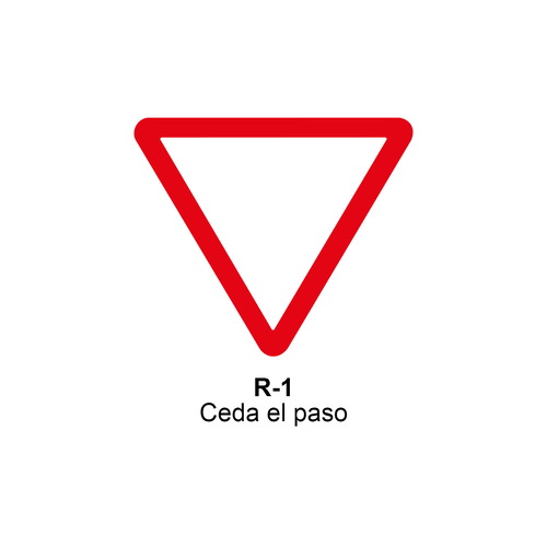 Señal MOPU aluminio triangular Señales de advertencia de peligro