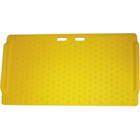 Semáforos, cascadas, placas cubre zanjas 7667 Rampa portátil amarilla de PE reforzada con 7 lamas de acero
