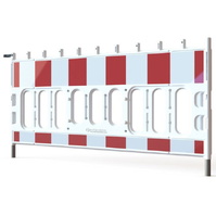 Vallas de plástico 7760 Valla plástica THOR BARRIER blanco 2x1m Reflex N1 pata metal
