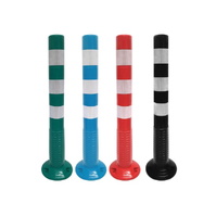 Balizas H75, H80, desmontables y bolardos de poliuretano  Bolardo poliuretano Flexible de 75 cm con 3 bandas Reflex N1