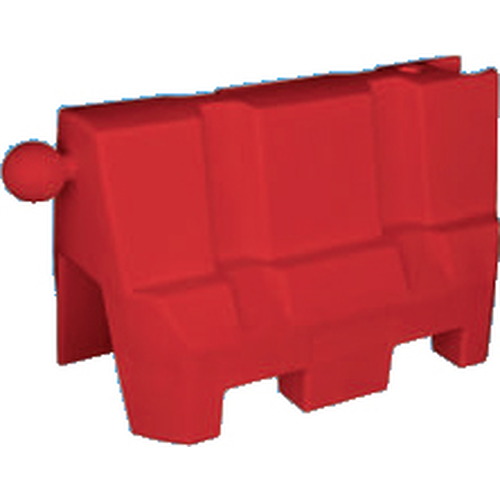 Barrera separador de vías new jersey plástico apilable, fabricada en LDPE por rotomoldeo proporcionándole las características idóneas para su durabilidad y resistencia a los factores meteorológicos. Colores: rojo y blanco