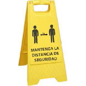Señal PVC Plegable - Mantenga la distancia de seguridad