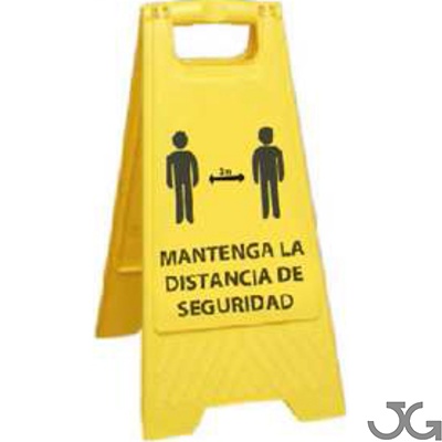 Barrera Seguridad Caballete - Negro / Amarillo.