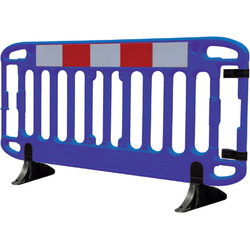 Vallas de plástico 7644 Valla FRONTIER azul con pies giratorios anti-tropiezo