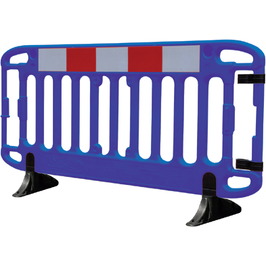 Vallas de plástico 7644 Valla FRONTIER azul con pies giratorios anti-tropiezo