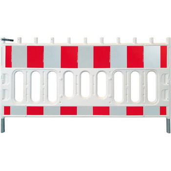 Valla plástica THOR BARRIER blanco 2x1m Reflex N1 pata metal