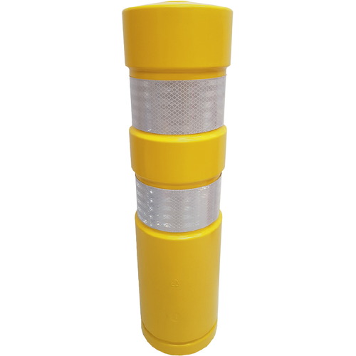 Baliza cilindrica H-75 Estándar de polietileno (plástico) de alta calidad, con Anti-UV. Hito cilíndrico H-75 de señalización y delimitación en carretera. Colores: verde, azul, rojo, amarillo y blanco. Balizas hitos señalización de tráfico para delimitació