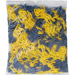 Postes y cadenas de plástico, precaución suelo mojado - Cadena PVC para poste de señalización Amarillo y Negro Postes y cadenas de plástico, precaución suelo mojado Cadena PVC para poste de señalización Amarillo y Negro
