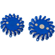 Maleta de 6 balizas de señalización LED color azul