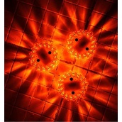 Maleta de 6 balizas de señalización LED color naranja