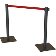 Poste separador con base cuadrada y cinta extensible de 3m