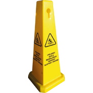 Cono 4 caras Precaución Suelo Mojado