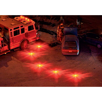 Maleta de 6 balizas de señalización LED color naranja
