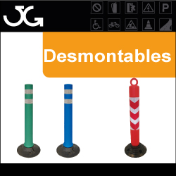 Balizas con base desmontables