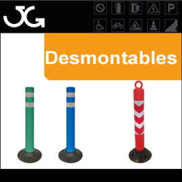 Balizas con base desmontables