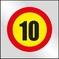 Bolsa señal de plástico BOL423 Velocidad Máxima 10Km/h