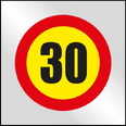Bolsa señal de plástico BOL418 Velocidad Máxima 30Km/h