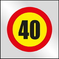 Bolsa señal de plástico BOL406 Velocidad Máxima 40Km/h