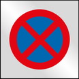 Bolsa señal de plástico BOL428 Prohibido para y estacionar