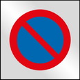Bolsa señal de plástico BOL411 Estacionamiento prohibido