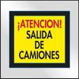 Bolsa señal de plástico BOL416 Atencion Salida de camiones