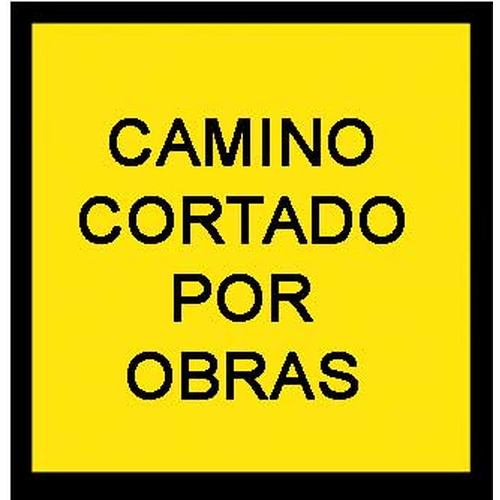 Señales viales o tráfico en bolsa blanca de plástico serigrafiada e impresa a una cara. Medidas 70x70cm. Útiles para una señalizacion muy económica.