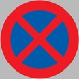 Bolsa señal de plástico BOL428 Prohibido para y estacionar
