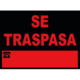 Cartelería comercial 976 Cartel comercial: SE TRASPASA