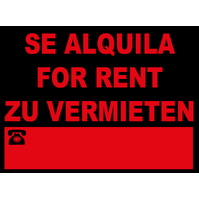 Cartelería comercial 963-3IDI Cartel Comercial -SE ALQUILA, FOR RENT, ZU VERMIETEN