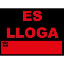 Cartelería comercial 963-CAT Cartel comercial: ES LLOGA