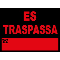 Cartelería comercial 976-CAT Cartel comercial: ES TRASPASSA