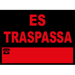Cartelería comercial 976-CAT Cartel comercial: ES TRASPASSA