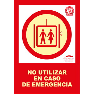 No utilizar en caso de emergencia - A4(210x297) Clase A Evacuación