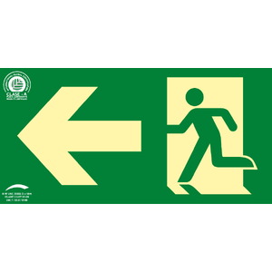 Salida puerta izquierda - 32x16 Clase A Evacuación