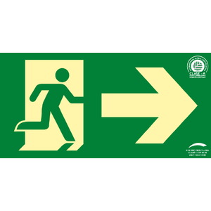Salida puerta derecha - 32x16 Clase A Evacuación