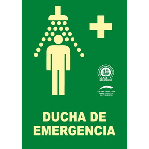 Ducha de emergencia - A4(210x297) Clase A Evacuación