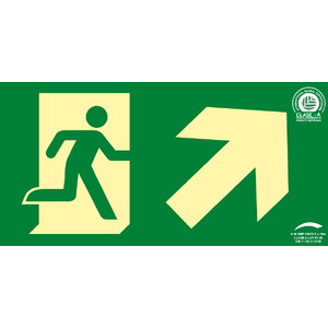 Salida puerta arriba derecha - 32x16 Clase A Evacuación