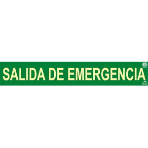 Salida de emergencia - 650x105 Clase A Evacuación
