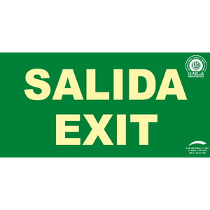 Salida exit Clase A Evacuación