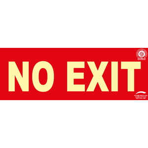 No exit - 297x105 Clase A Evacuación