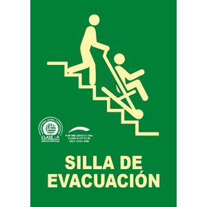 Silla de evacuación - A4(210x297) Clase A Evacuación