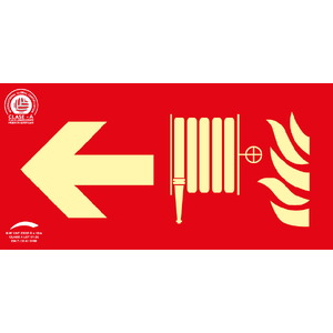 Boca de incendios flecha izquierda - 32x16 Clase A Extinción