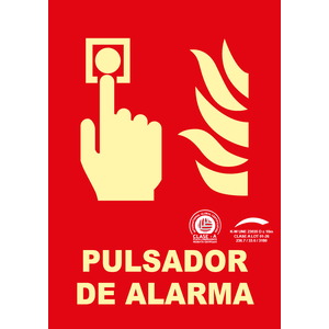 Pulsador de alarma - A4(297x210) Clase A Extinción