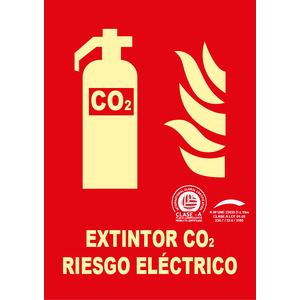 Extintor CO2 riesgo eléctrico - A4(297x210) Clase A Extinción