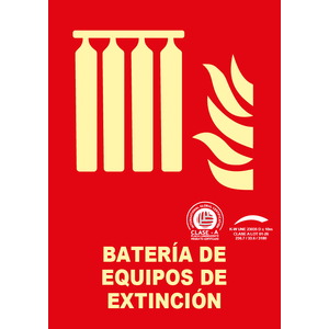 Batería de equipos de extinción - A4(297x210) Clase A Extinción