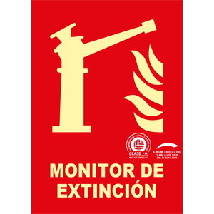 Monitor de extinción - A4(297x210) Clase A Extinción