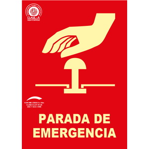Parada de emergencia - A4(297x210) Clase A Extinción