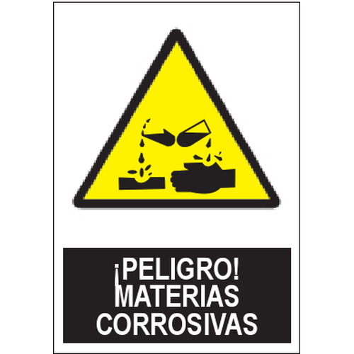 Señales de advertencia de peligro o señales preventivas. Disponibles en poliestireno blanco de 1mm, vinilo adhesivo y aluminio blanco de 0,8mm. Medidas: 210x290mm, 300x400mm, 400x600mm.