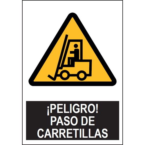 Señales de advertencia de peligro o señales preventivas. Disponibles en poliestireno blanco de 1mm, vinilo adhesivo y aluminio blanco de 0,8mm. Medidas: 210x290mm, 300x400mm, 400x600mm.